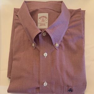 Brooks Brothers red checked short sleeve size XXL